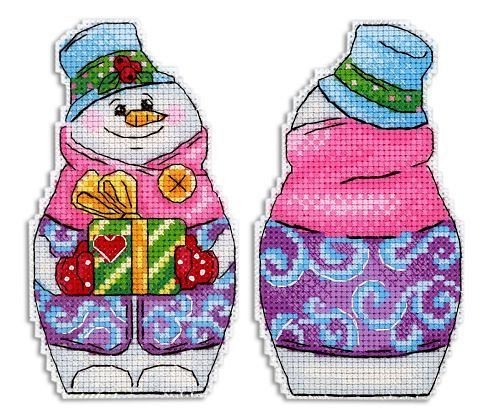 Набор для вышивания Жар-Птица Р-844 Снеговик с подарками