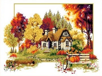 Набор для вышивания Каролинка КТКН 120 Осенний домик