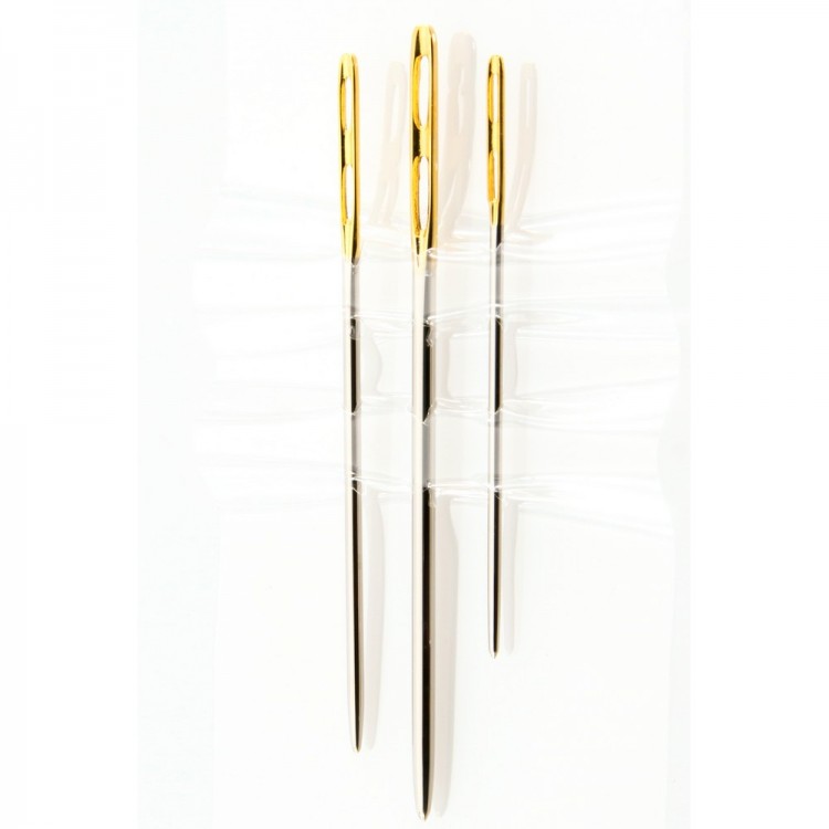 Hemline 203.1418.DE Иглы ручные для вышивания с двойным ушком и закругленным кончиком № 14-18