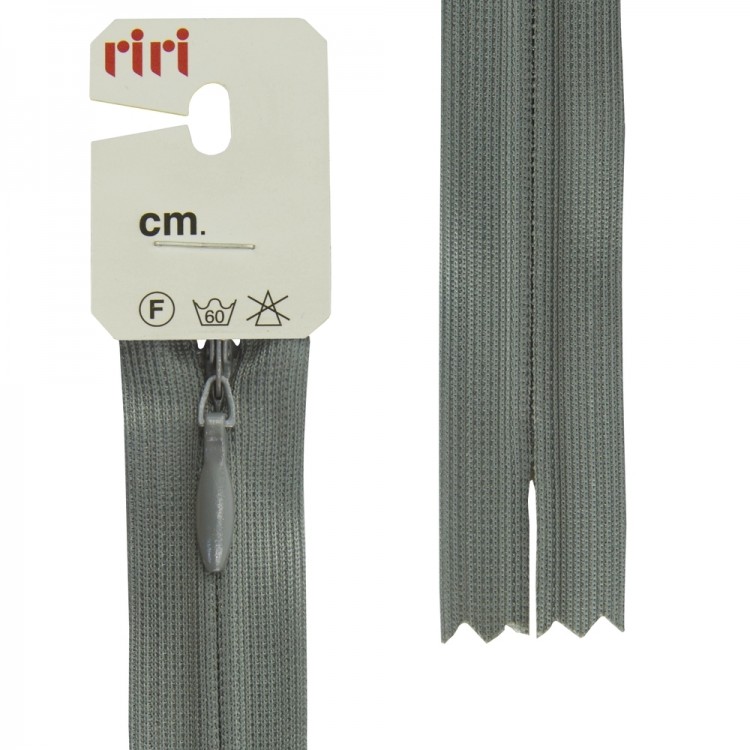Riri 6010917/50/2107 Молния потайная, неразъемная, 4 мм, 50 см, серо-зеленый