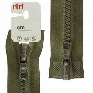 Riri 6016575/70/2827 Молния тракторная, разъемная, 2 замка, 8 мм, 70 cм, хаки