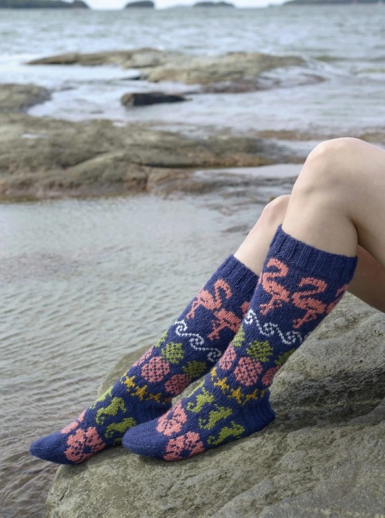 Дизайнерский жаккард. Вяжем варежки и носочки на спицах!