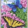 Набор для вышивания Каролинка КББН(Ч) 4008 Бабочки в цветах
