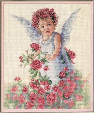 Dimensions 13729USA Rose Petal Angel (Ангелочки в лепестках роз)