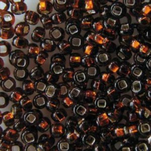 Preciosa Ornela 331-19001-10/0-17140 Коричневый с серебряным прокрасом прозрачный бисер 10/0 1000 г