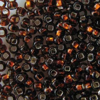 Preciosa Ornela 331-19001-10/0-17140 Коричневый с серебряным прокрасом прозрачный бисер 10/0 1000 г