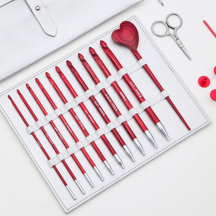 KnitPro 200670 Подарочный набор тунисских съемных крючков "Amore"