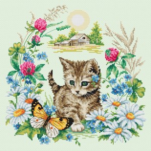 Многоцветница МКН 151-14 Лето. Котенок в деревне