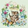 Набор для вышивания Многоцветница МКН 151-14 Лето. Котенок в деревне