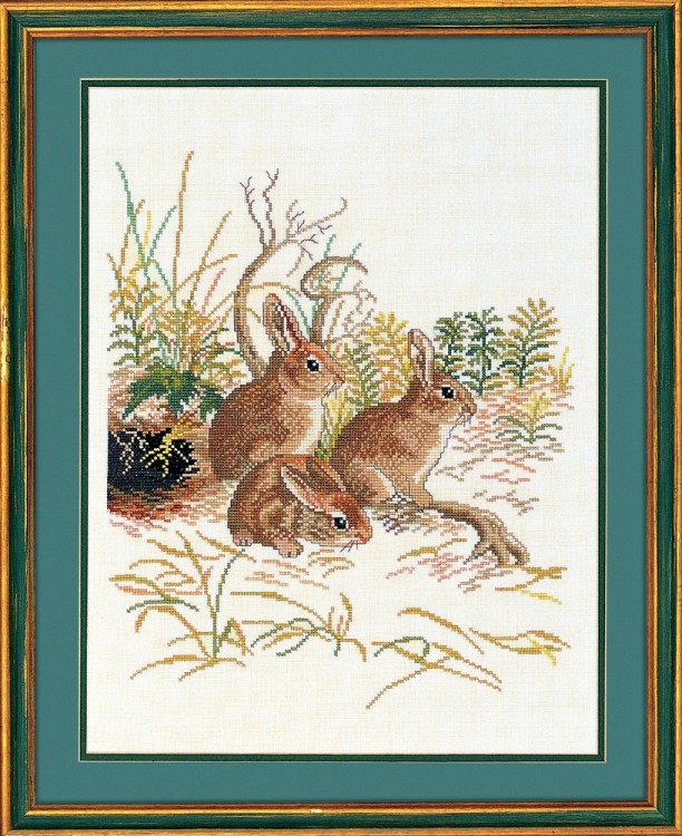 Набор для вышивания Eva Rosenstand 12-972 Три кролика