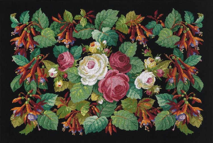 Набор для вышивания Permin 70-0414 Roses and Fuchsia (Розы и фуксии)