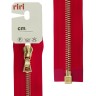 Riri 3503219/60/9426 Молния металлическая, разъемная, на атласной тесьме, 6 мм, 60 см, ярко-красный