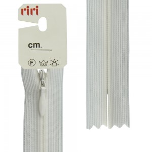 Riri 6010917/50/2111 Молния потайная, неразъемная, 4 мм, 50 см, бело-бежевый светлый