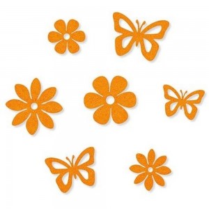 Efco 3447116 Набор декоративных элементов "Бабочки и цветы"
