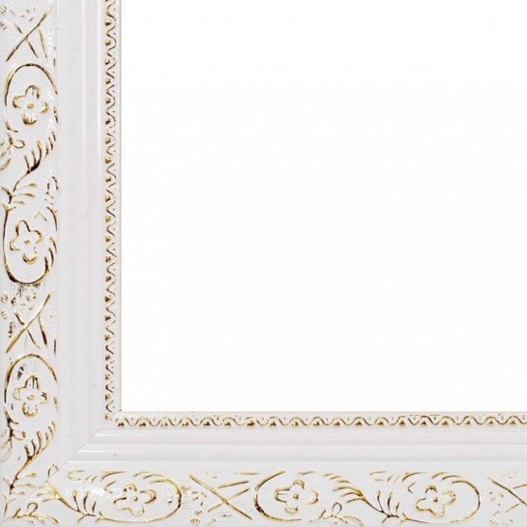 Белоснежка 1625-BL Рама багетная Antique (белый+золотой)
