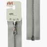 Riri 3000079/60/9112 Молния металлическая, разъемная, на атласной тесьме, 4 мм, 60 см, серо-голубой
