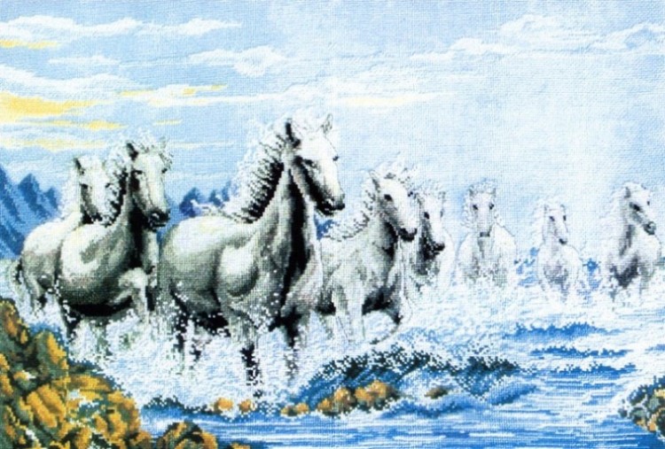 Набор для вышивания Белоснежка 1015-14 Табун лошадей