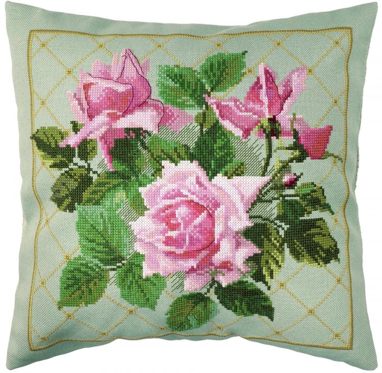 Набор для вышивания Марья Искусница 14.001.36 Подушка "Розовые розы"