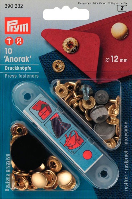Prym 390332 Кнопки Анорак для тканей средней плотности