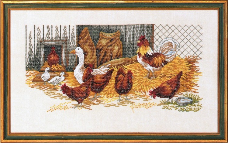 Набор для вышивания Eva Rosenstand 14-108 Курицы и гусь