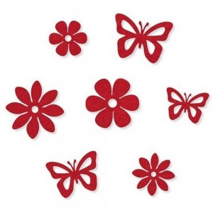 Efco 3447128 Набор декоративных элементов "Бабочки и цветы"