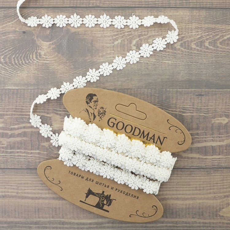 Goodman 4GB762.112 Кружево гипюр, ширина 18 мм, цвет молочный, 4.5 м