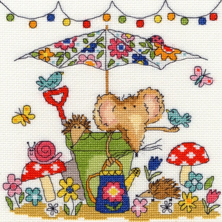 Набор для вышивания Bothy Threads XSW8 Garden Mouse (Мышка в саду)