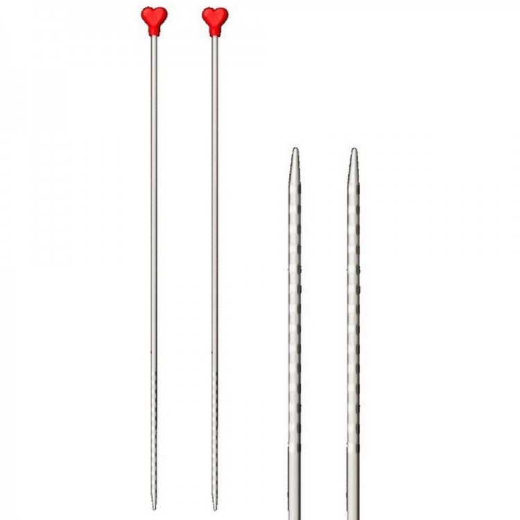 Addi 217-7 Спицы прямые с квадратным кончиком addiNovel Jackenstrickn, алюминий 35см