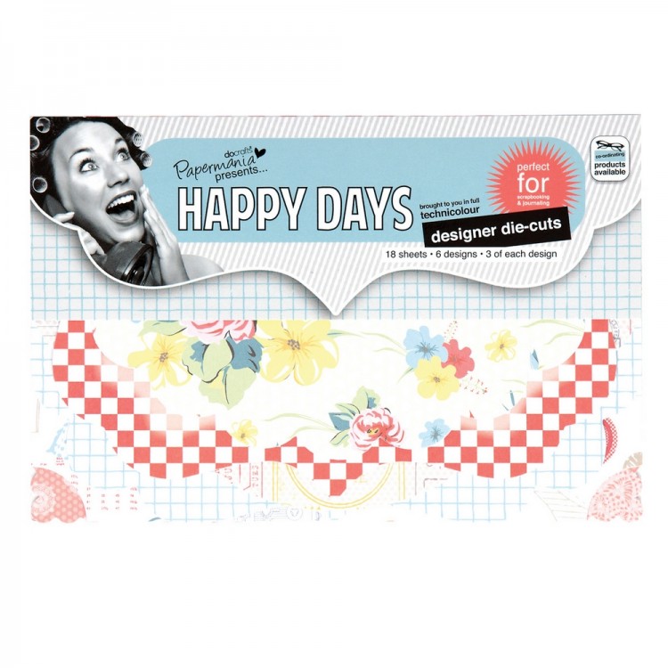 Docrafts PMA157136 Набор высеченных элементов Happy Days