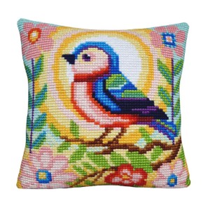 Collection D'Art 5504CK Подушка "Птичка на ветке"