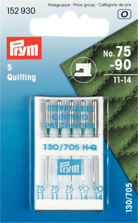 Prym 152930 Специальные иглы для швейных машин с плоской колбой, №75-90 КВИЛТИНГ