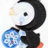 HKM 33222/1SB Термоаппликация "Pinguin mit blauer Eiskugel"