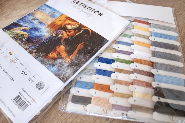 Набор для вышивания LetiStitch 940 Mermaid kiss (Поцелуй русалки)