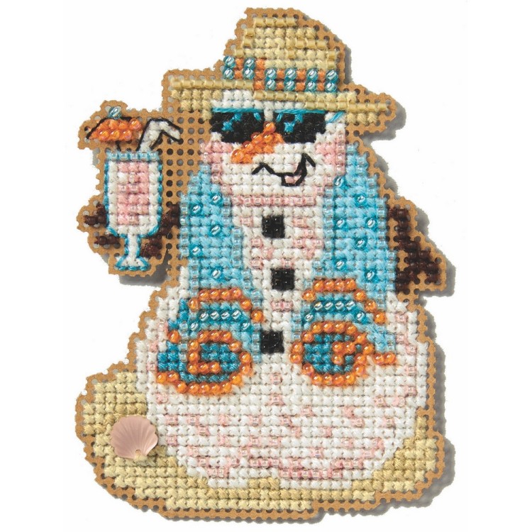 Набор для вышивания Mill Hill MH182536 Snowman Vacation (Каникулы снеговика)