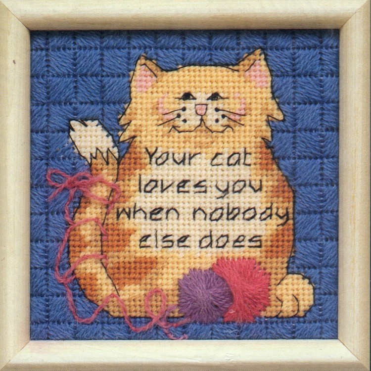 Набор для вышивания Dimensions 17027USA Your Cat Loves You (Ваша кошка любит Вас)