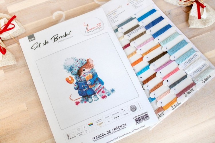 Набор для вышивания Luca-S B1168 Рождественская мышь