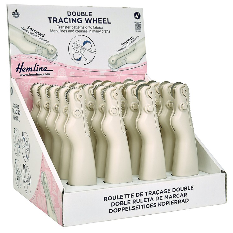Hemline 285.DB Колёсико копировальное "2-в-1" c зазубренным и гладким лезвием