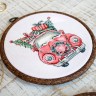 Набор для вышивания LetiStitch 965 Christmas Retro Cars (Рождественские ретро-автомобили)