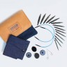 KnitPro 20645 Набор съемных укороченных спиц "Denim Indigo Wood Mini", длина 6.7см