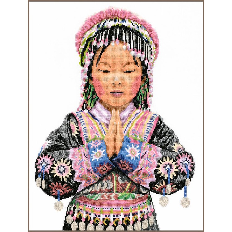 Набор для вышивания Lanarte PN-0200962 Thai hill tribe girl (Девушка из тайского горного племени)