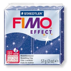 Fimo 8020-302 Полимерная глина Effect синяя с блестками