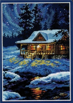 Dimensions 65007 Moonlit Cabin (made in USA)