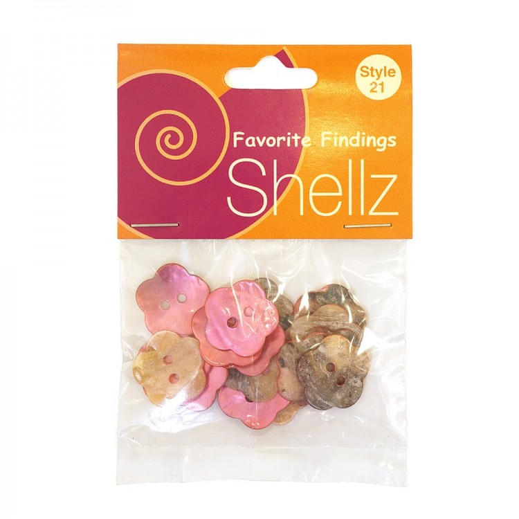 Blumenthal Lansing 1850 00021 Пуговицы "Shellz" Agoya Pink Flower