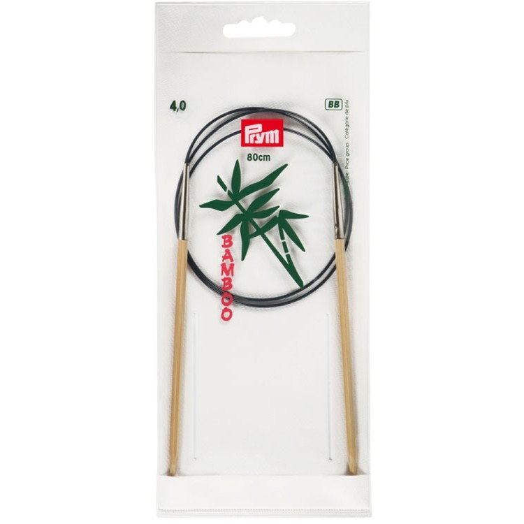 Prym Спицы круговые "Bamboo" с гибкой леской 80 см