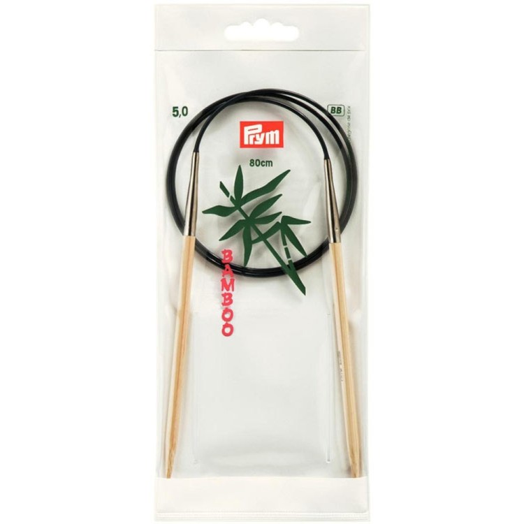 Prym Спицы круговые "Bamboo" с гибкой леской 80 см