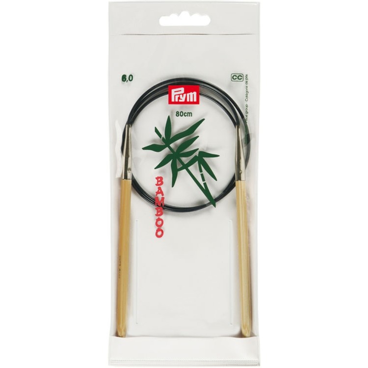 Prym Спицы круговые "Bamboo" с гибкой леской 80 см