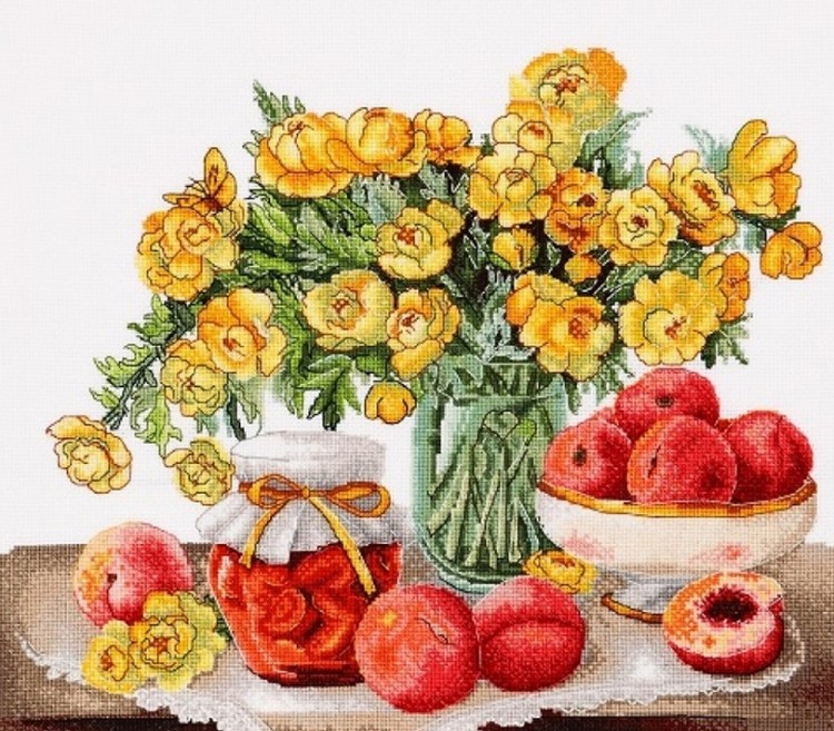 Набор для вышивания Alisena 1228 "Персиковое варенье" по картинам В.Василевской