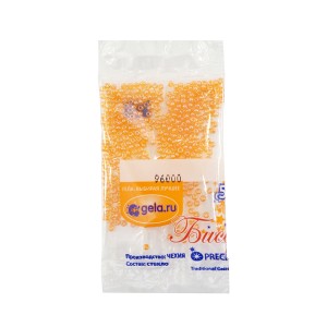 Preciosa Ornela 96000 Оранжевый прозрачный блестящий бисер 10/0 5 г