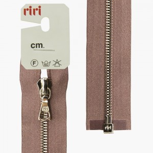 Riri 3000079/60/9419 Молния металлическая, разъемная, на атласной тесьме, 4 мм, 60 см, серо-сиреневый