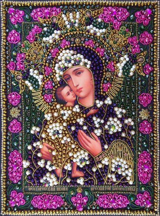 Набор для вышивания Хрустальные грани И-19В Богородица Федоровская (маленькая)